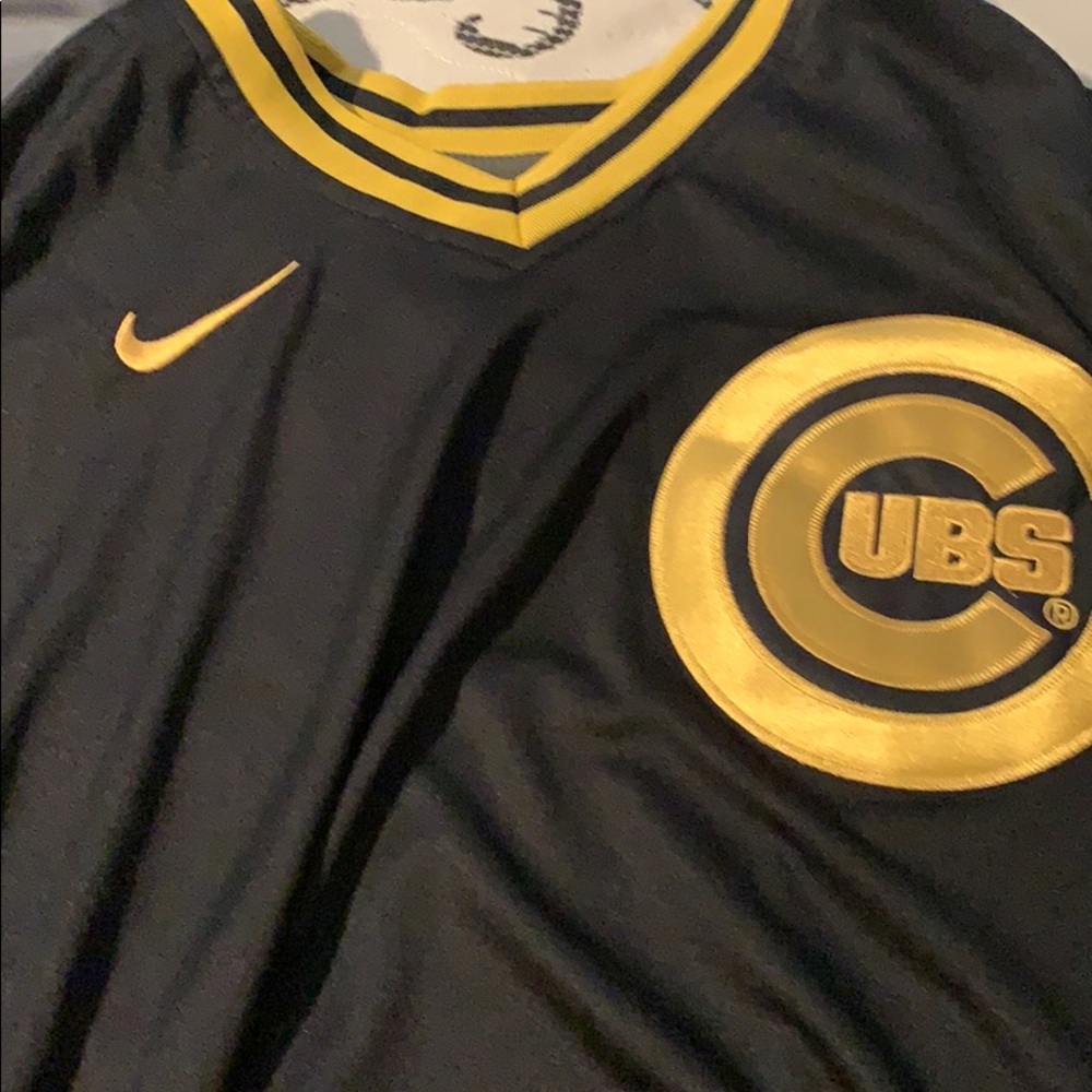 Javier Baez jersey gold and black edition